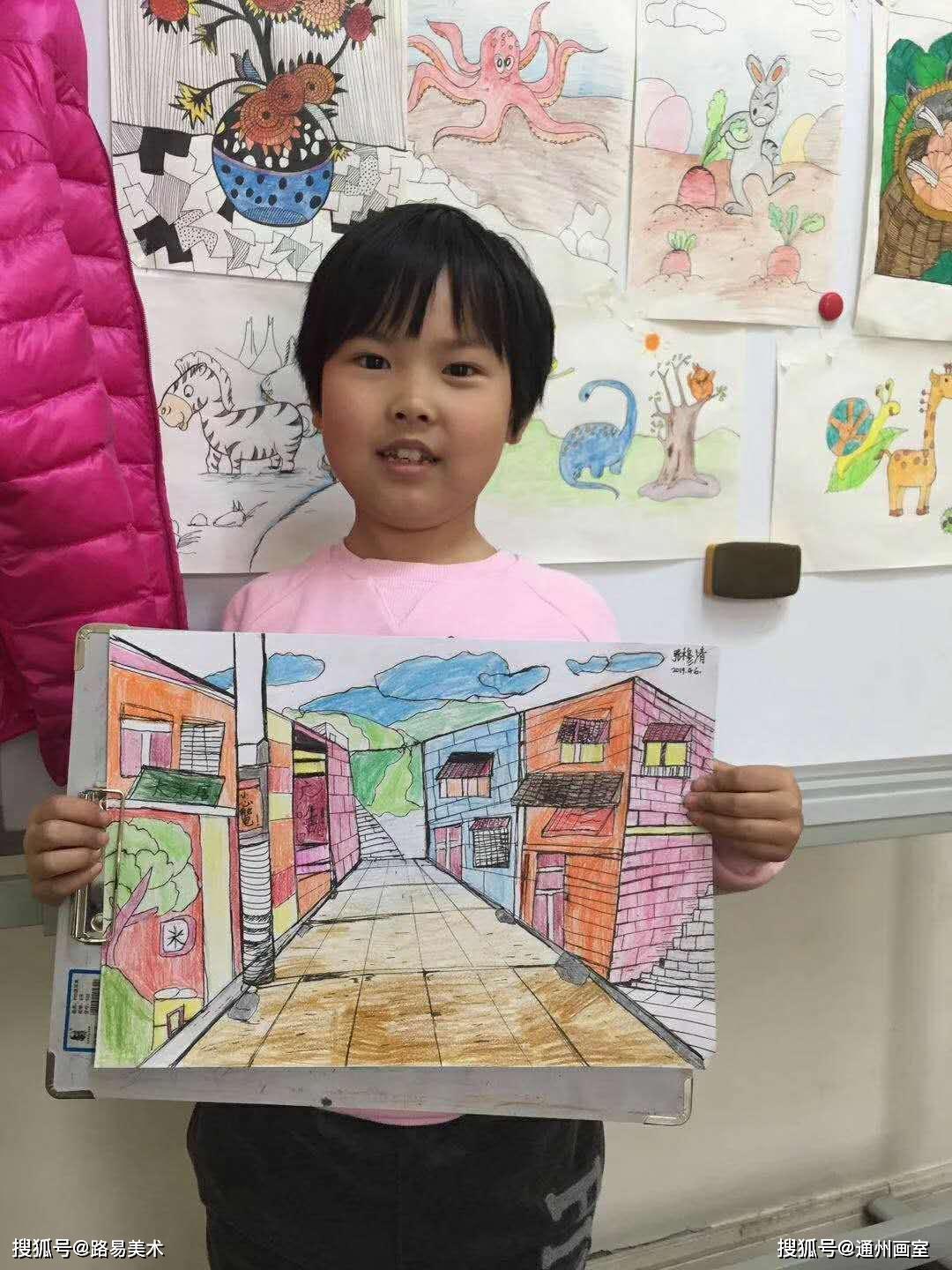 通州儿童画画绘画班 路易美术启蒙班学员作品展示