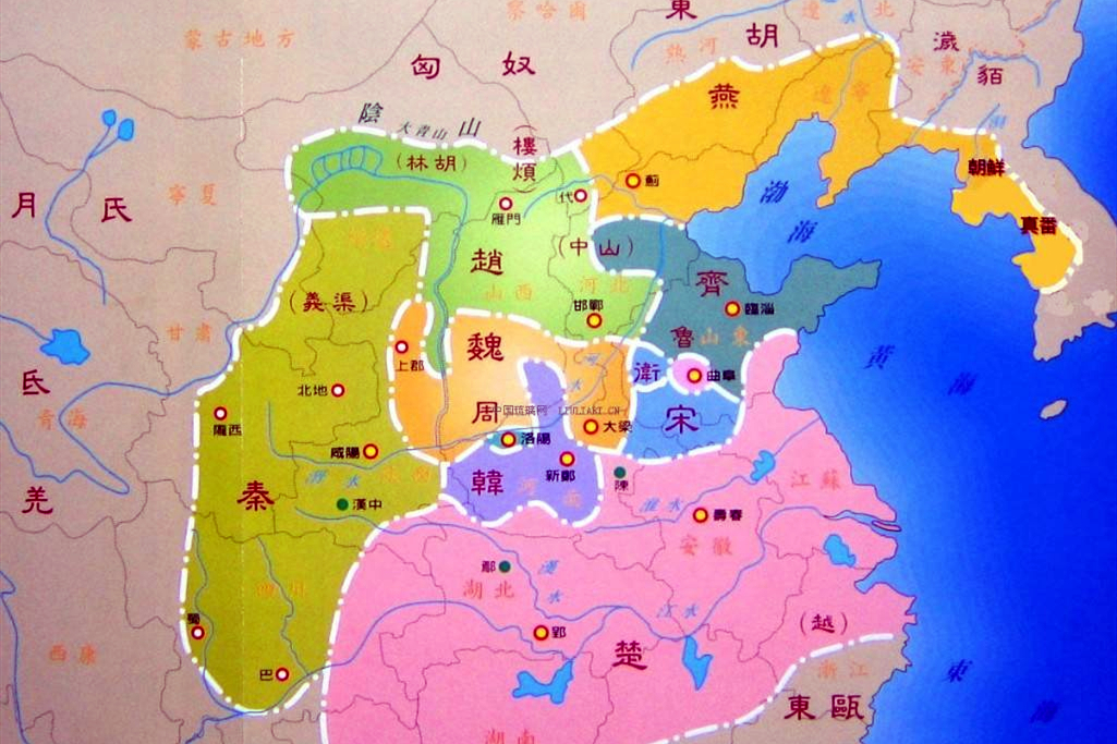 战国时期的254年,大部分战争都发生在黄河流域的陕西,山西,山东,河南