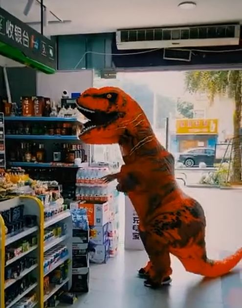 笑着哭了，一女子穿成长颈鹿去医院挂号，竟是