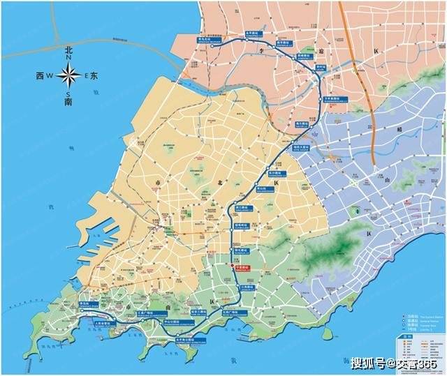 青岛地铁3号线全线线路图