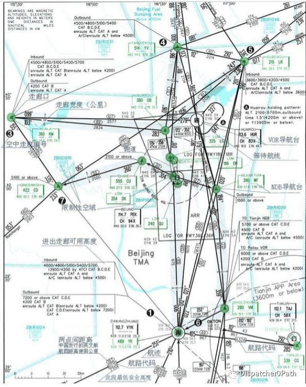 空中交通服务航路或位置报告的要求复杂的地区,当航路图上无法清楚