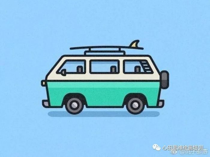认识常见车标志及不同交通工具的画法分享