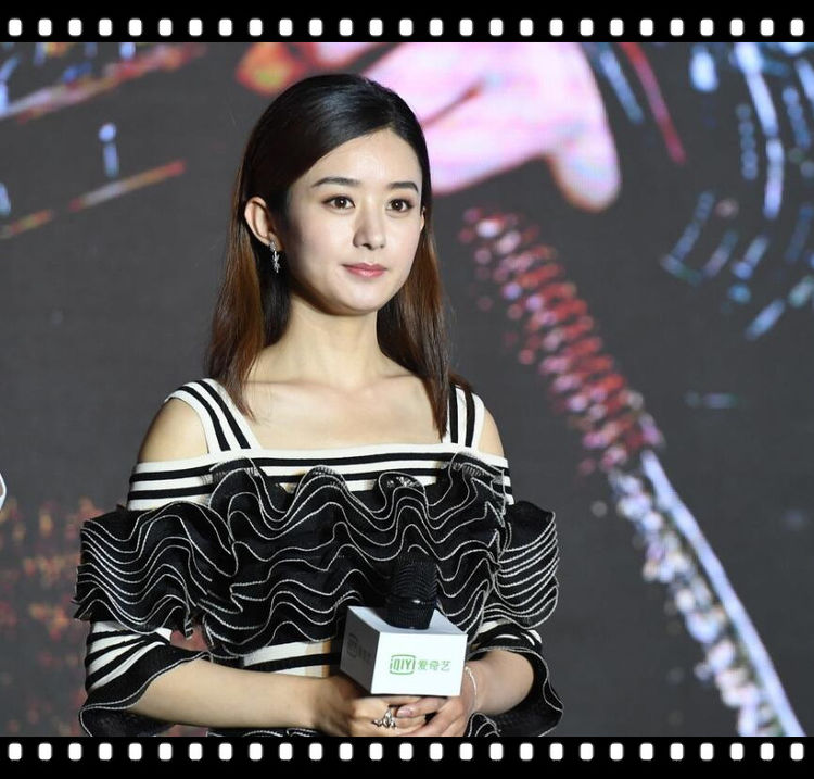 赵丽颖年后胖3斤?腿脸胖一圈?黑色连衣裙显气