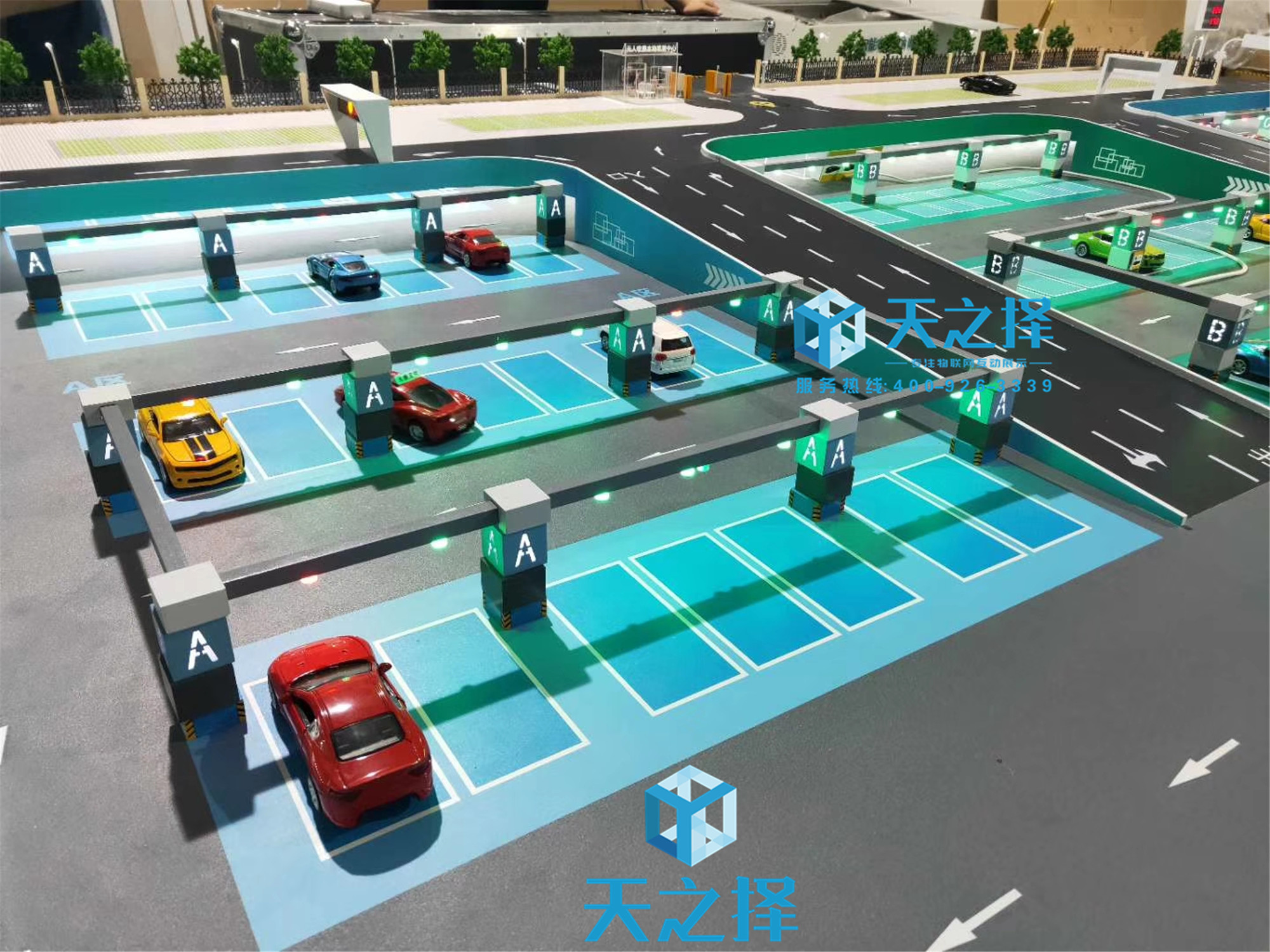 智慧交通沙盘 智慧停车场模型 物联网沙盘模型