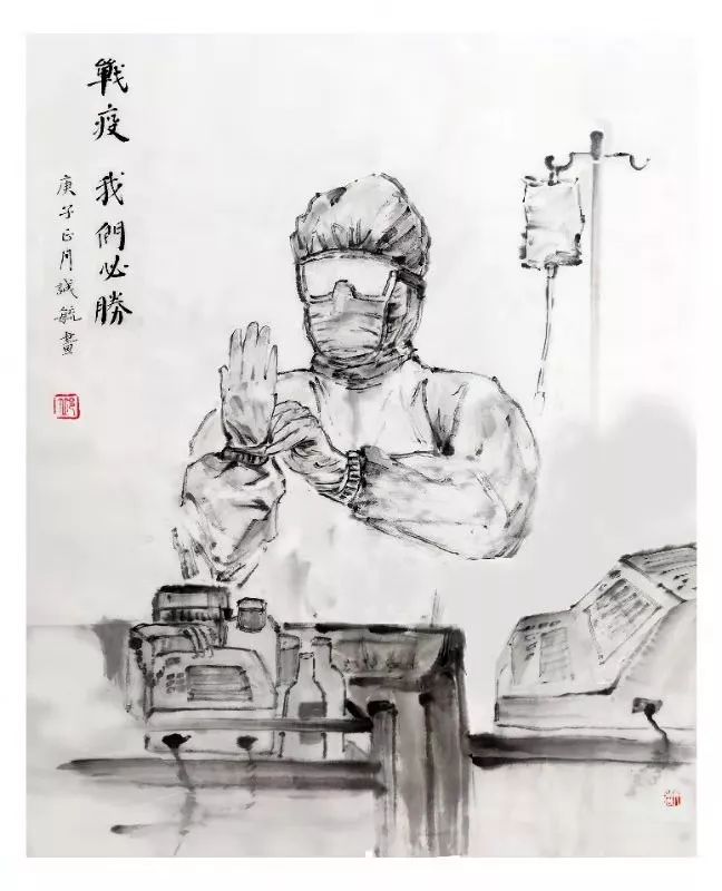 不分昼夜,争分夺秒战斗在抗疫第一线,他(她)穿着笨拙闷热的防护服,长