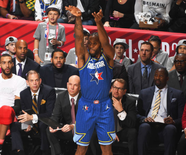 NBA全明星赛詹姆斯队胜字母哥队!莱昂纳德夺得MVP，致敬科比!