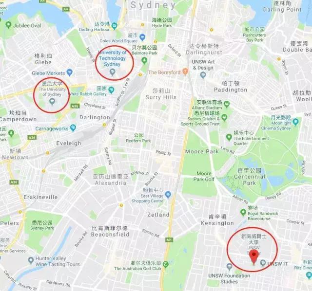 的澳洲最大城市悉尼之外,卧龙岗,纽卡斯尔和阿米代尔也各自有一所大学