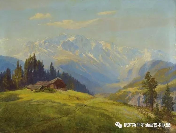 奥地利艺术家康拉德佩特里德斯风景油画作品欣赏