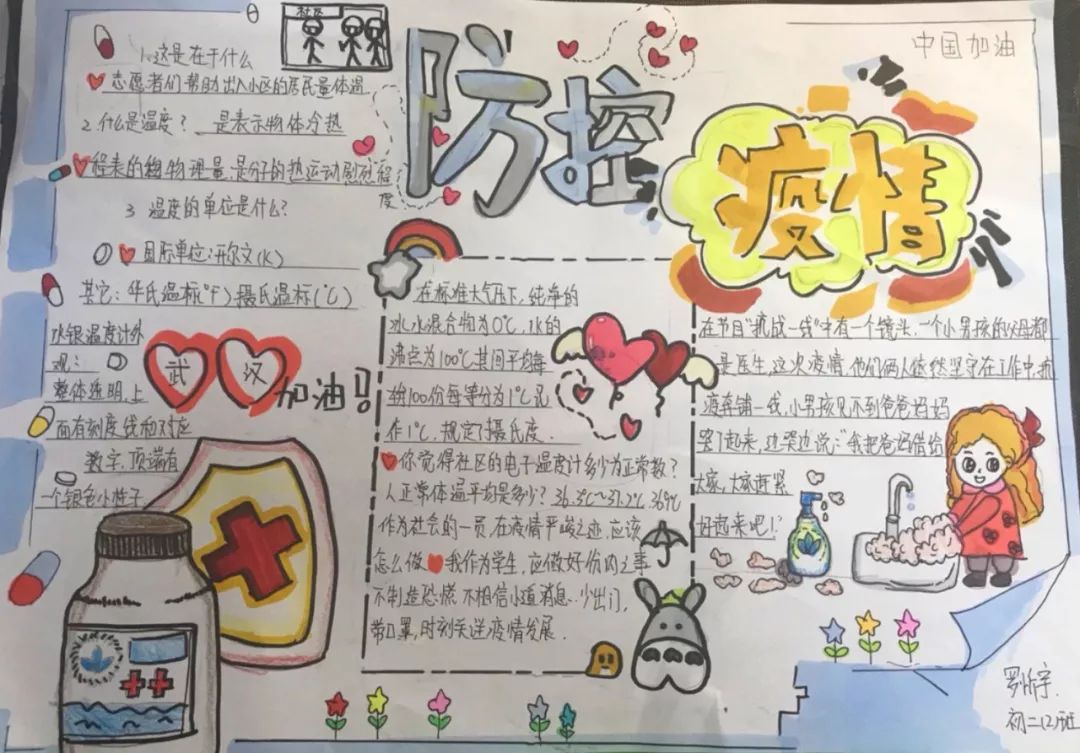 共抗疫情感温暖——丰台八中初二物理组"温度"专题探究手抄报作品展