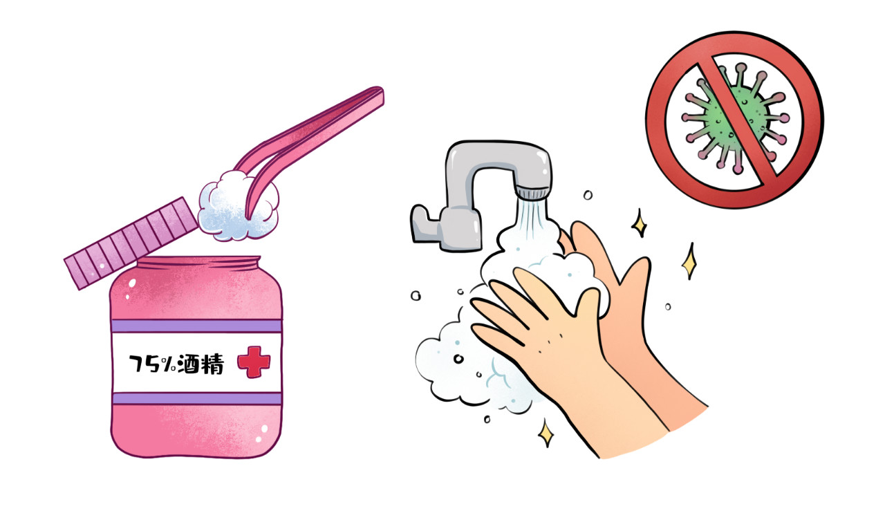 洗手后佩戴一次性医用口罩外出,回到家中摘掉口罩后首先洗手消毒.