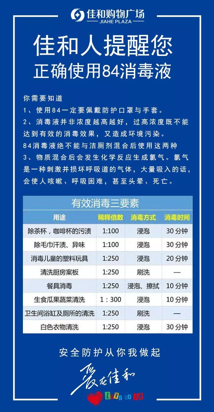 温馨提示使用酒精84消毒液安全须知