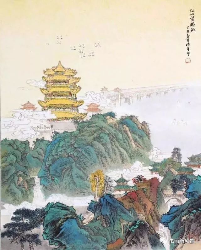 看看他画的历代黄鹤楼!