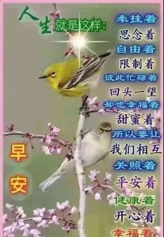 早上好特漂亮动态祝福图片带字,春天暖心的早上好动态