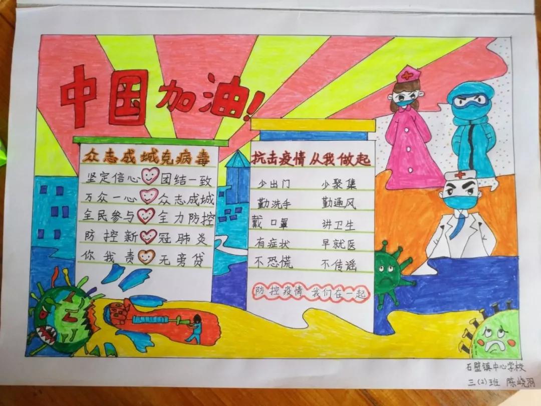 琼海在线"童心共绘 抗击疫情"书画作品展示(五)_年级