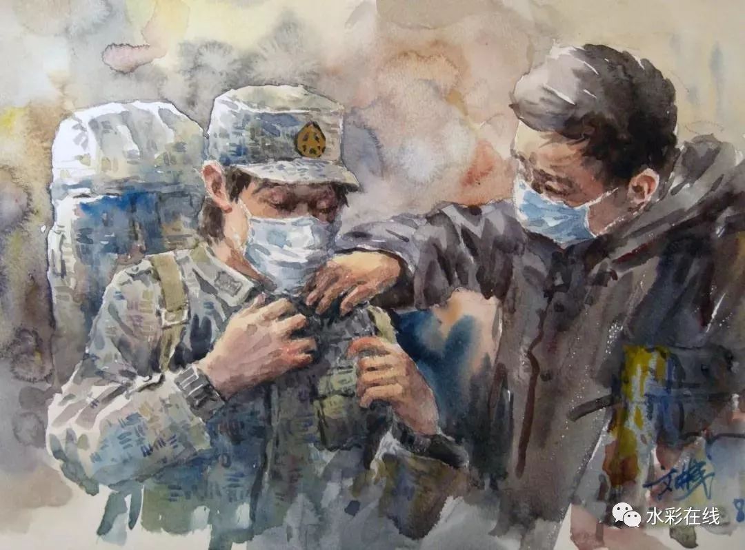 【头条】逆风迎雨,向阳而生:水彩名家致敬最美逆行者之四