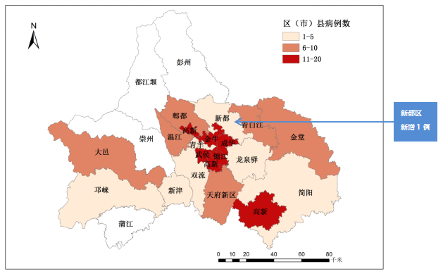 2018年成都双流区人口密度(2)