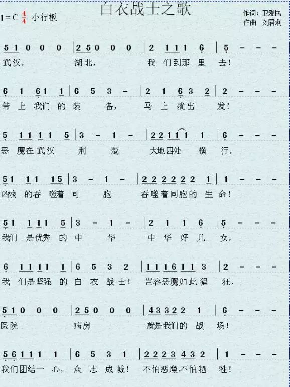 简谱白衣战士_白衣战士图片(2)