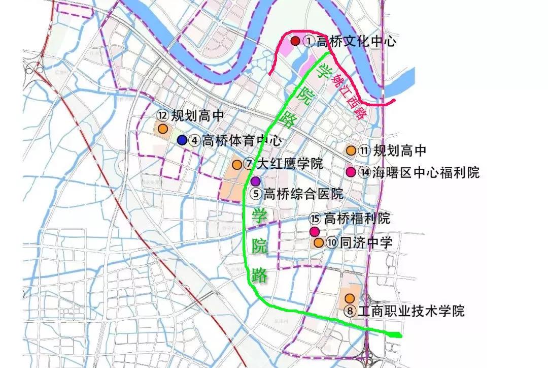 宁波高桥庙洪路北延和江北洪塘的洪塘中路相接一直到洪塘影剧院