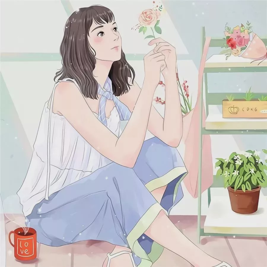 女生动漫头像摘下面具