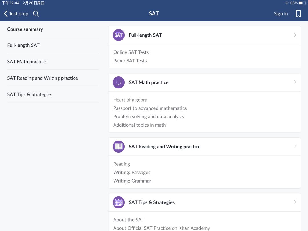 另外除了sat课程,可汗学院还有ap在线课程也可以免费学习.
