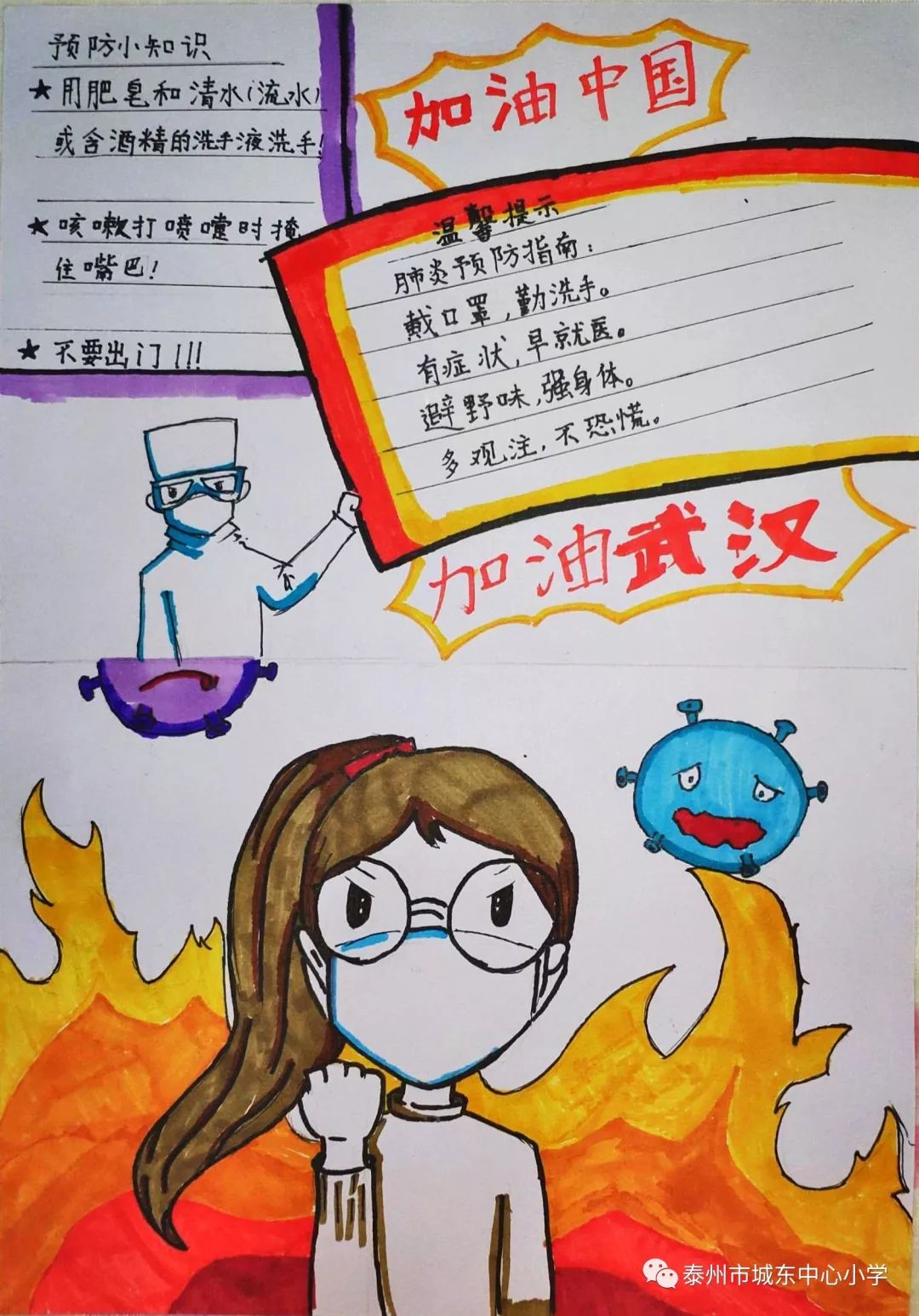 城东娃手牵手,争做战"疫"助力者_防疫
