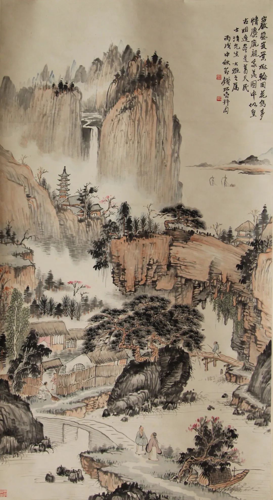 朵云轩藏海派书画展展品赏析：钱松岩《溪山访友图》_功底 