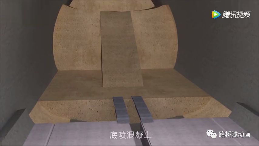 隧道施工全流程动画演示,三台阶七步开挖法、衬砌施工、防排水……