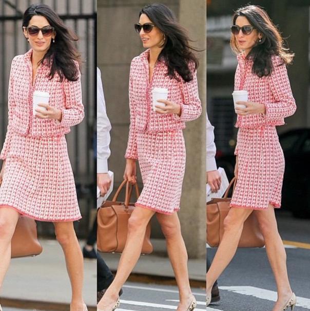 乔治·克鲁尼老婆精英穿搭:红色套装太吸睛!行走的职场教科书?