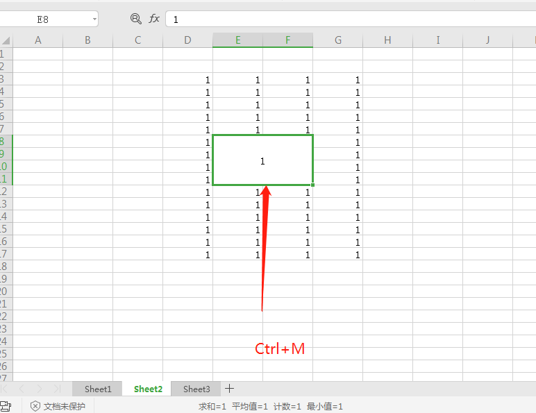 excel表格中ctrl 常用组合快捷键