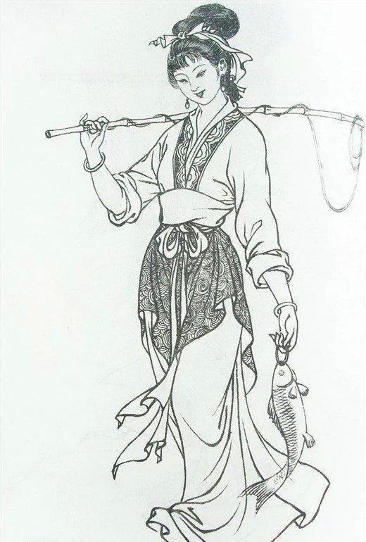 工笔画-中国传统白描图谱之传统人物(仙女)