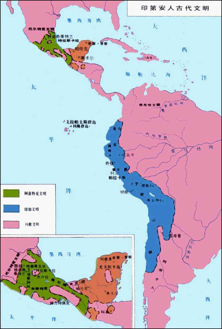 美洲文明人口_美洲三大文明分布图(3)