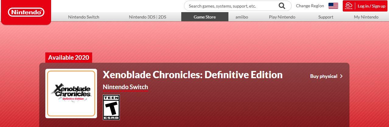《异度神剑：终极版》ESRB评级13+游戏开发或近尾声