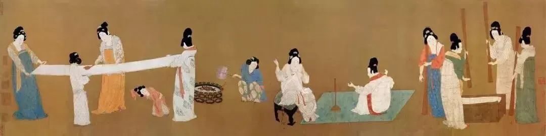 而这幅画则是以唐代画家周昉的《簪花仕女图》为参考, 加上焦响乐自己