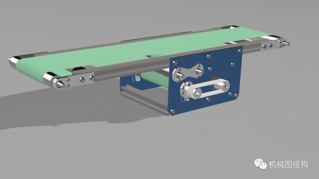 【工程机械】小型传送带diy结构3d图纸 step igs格式