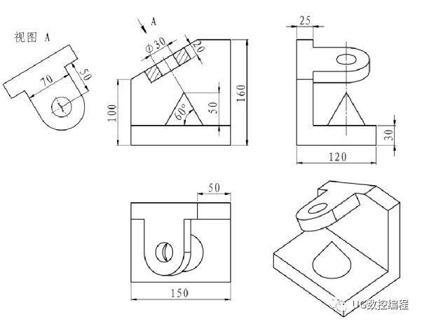 ug编程画图建模图纸分享,收藏后再也不用担心没有练习