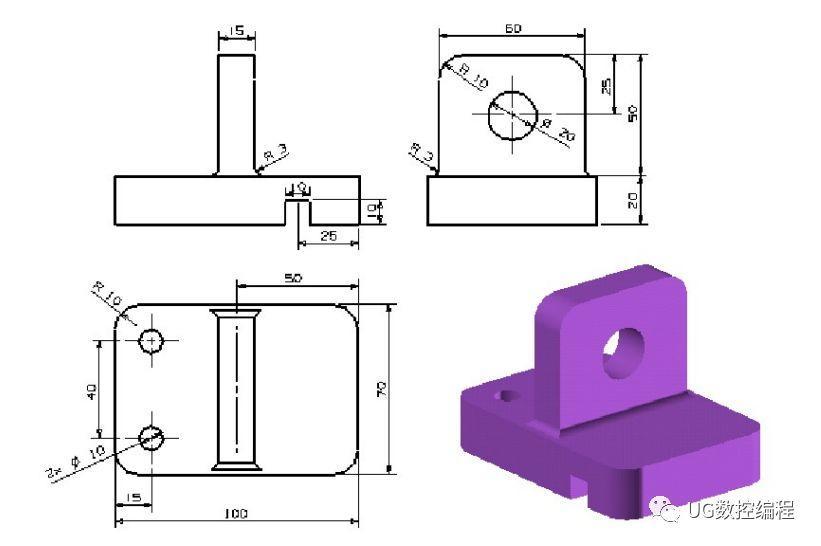 ug编程画图建模图纸分享收藏后再也不用担心没有练习图啦