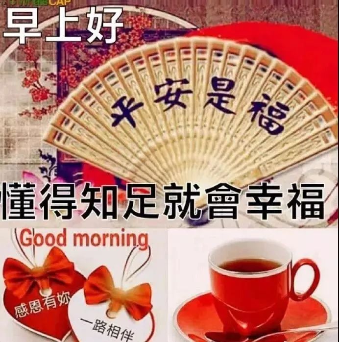 周二群发清晨早安问候语动态表情图片 春天漂亮早上好