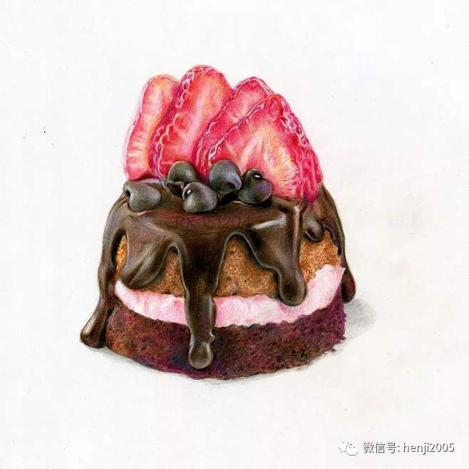 痕迹艺术微课堂彩铅蛋糕