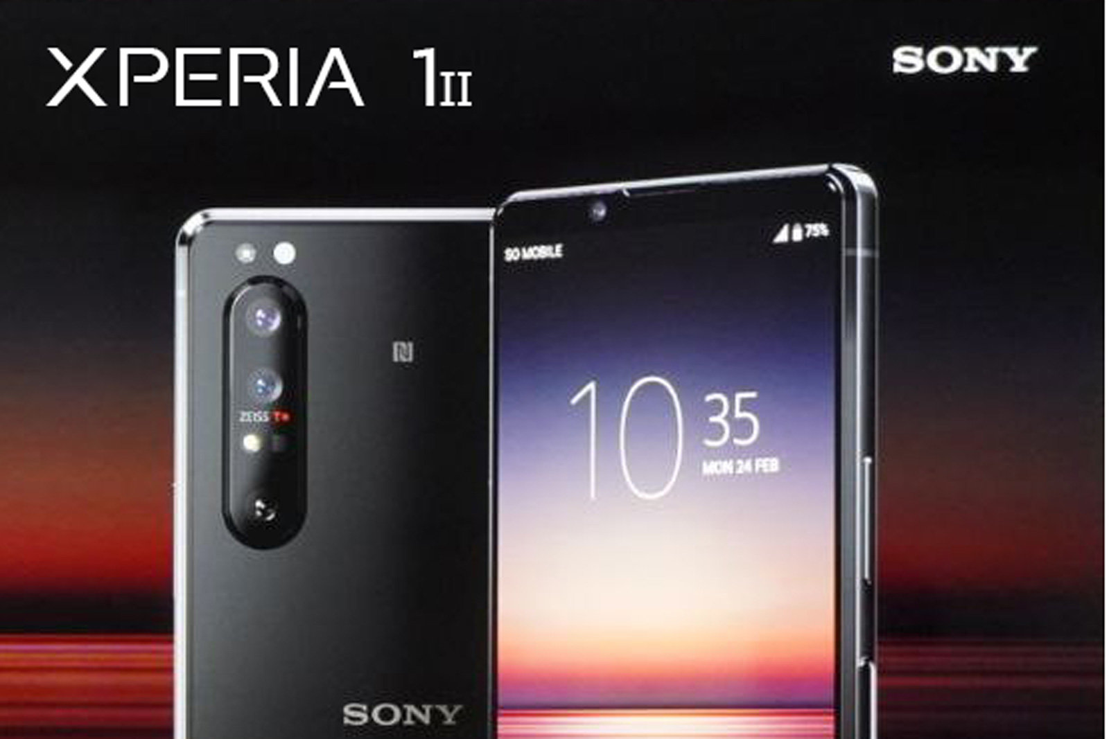 索尼首款5G旗舰手机Xperia1II采用蔡司镜头，4KHDROLED90Hz等效显示屏