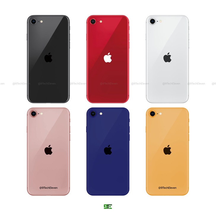 苹果iphone Se 2最新渲染图曝光 6色可选 设计
