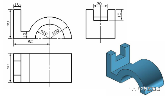 ug编程画图建模图纸分享收藏后再也不用担心没有练习图啦