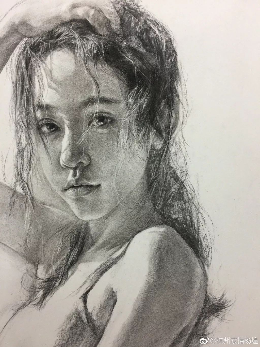 一组美女素描刷爆朋友圈~_昙花