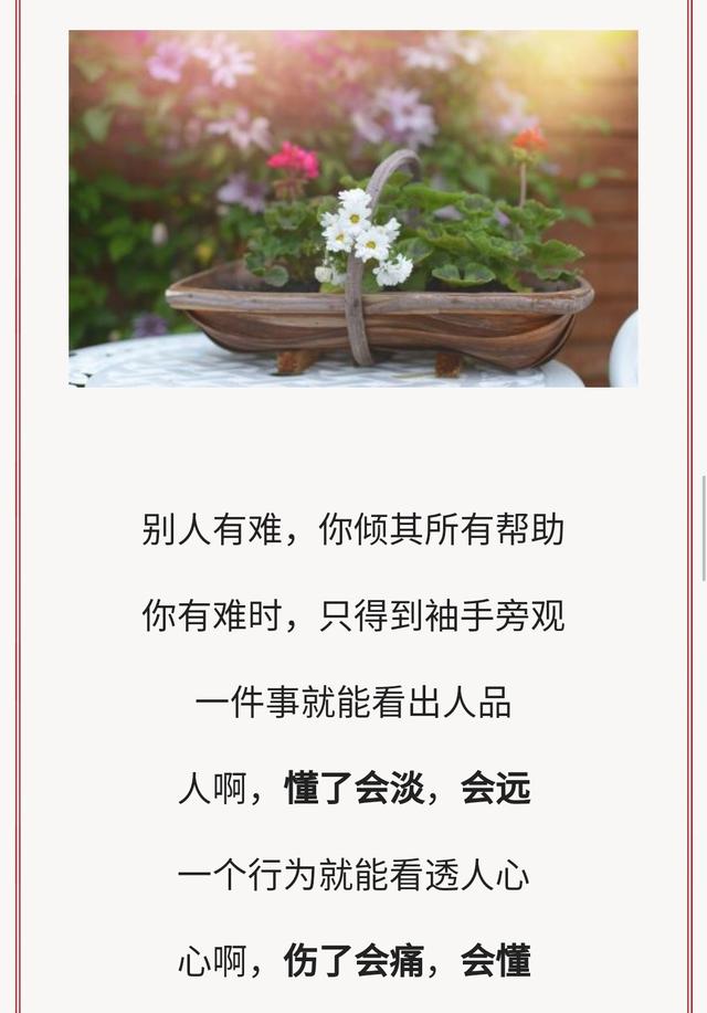 寒心了,会懂得 看人要用心看,别信囗中言 谁对我好,我心中有数 该放手