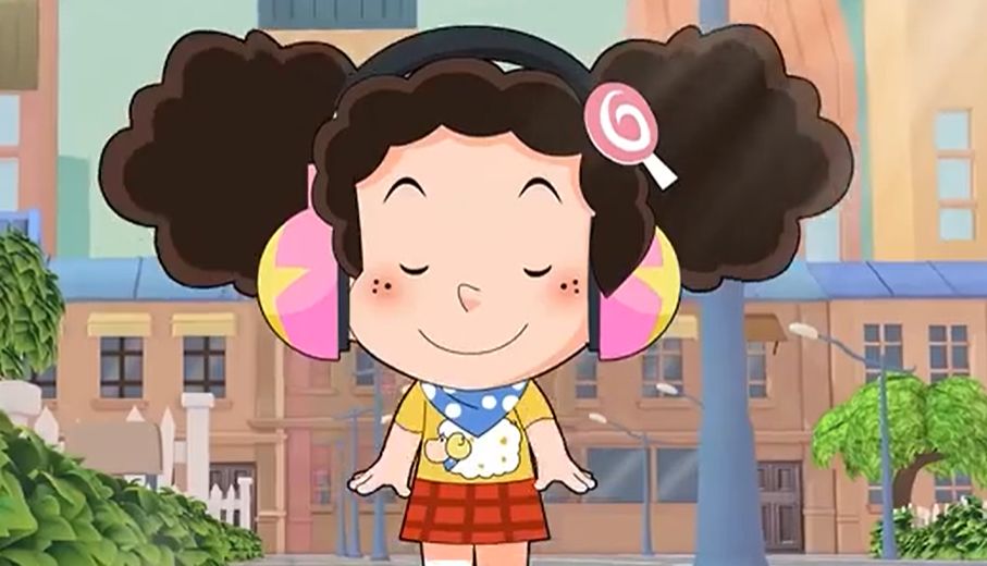 小头爸爸会拉小提琴,舒缓的古典音乐,让围裙妈妈和大头儿子从紧张的