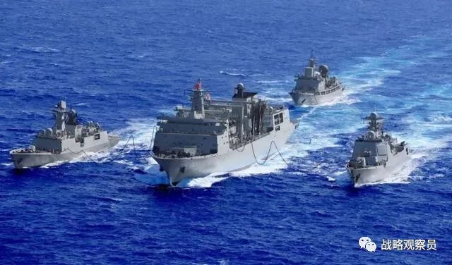 161号导弹驱逐舰以战备姿态进入西半球，编队中