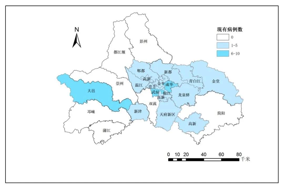 分布表 (截至2020年2月25日24时) 成都市新冠肺炎现有确诊病例疫情