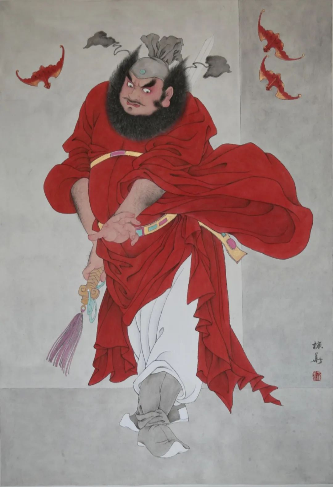 《钟馗纳福》于栋华 2017年 73x110cm