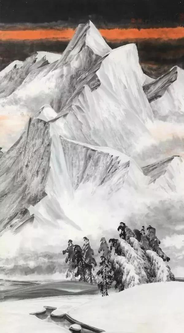 冰雪山水画,这一绘画风格的产生,是画家于志学先生在近60年创作生涯中