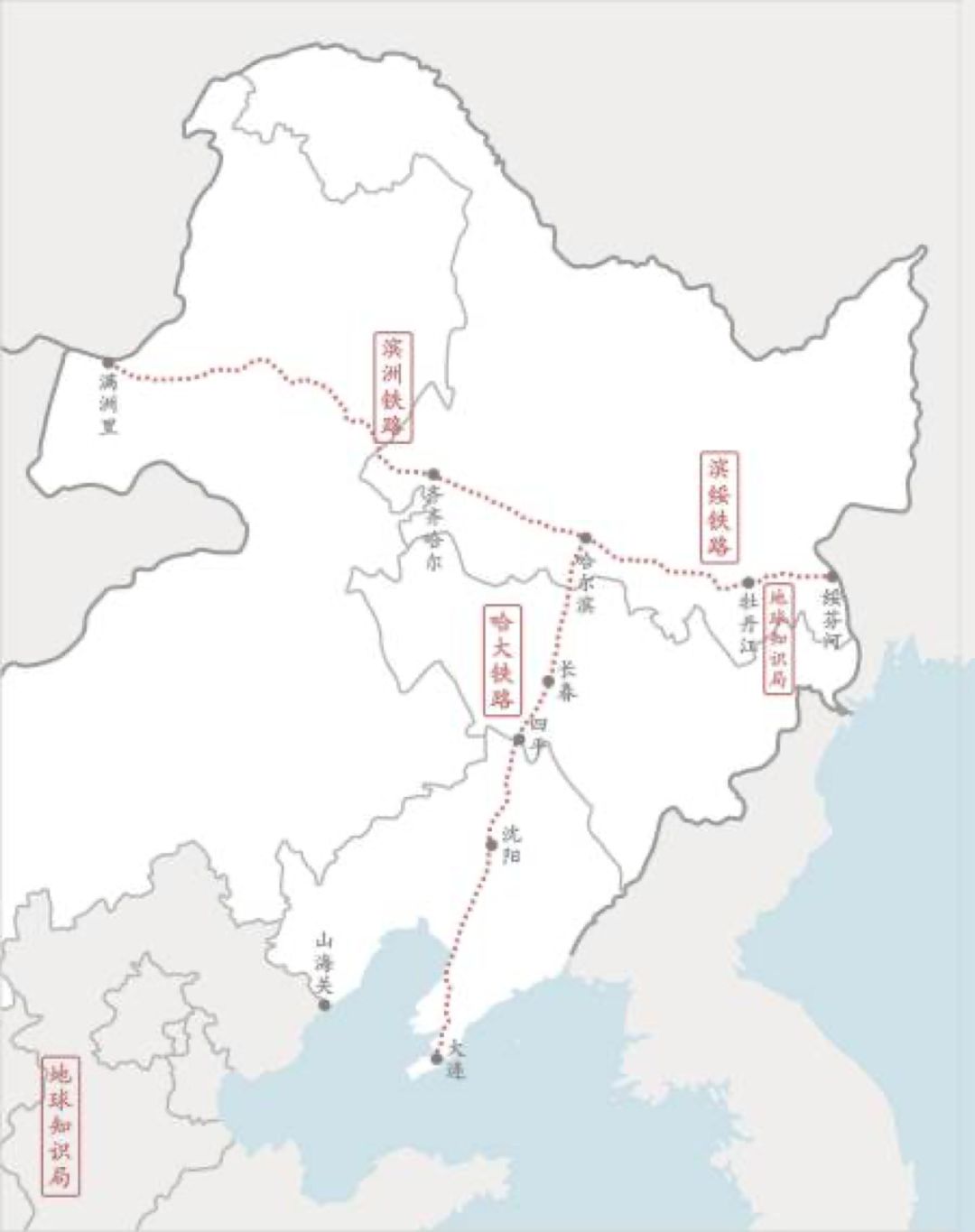 晚清东北铁路建设 / 图源:地球知识局