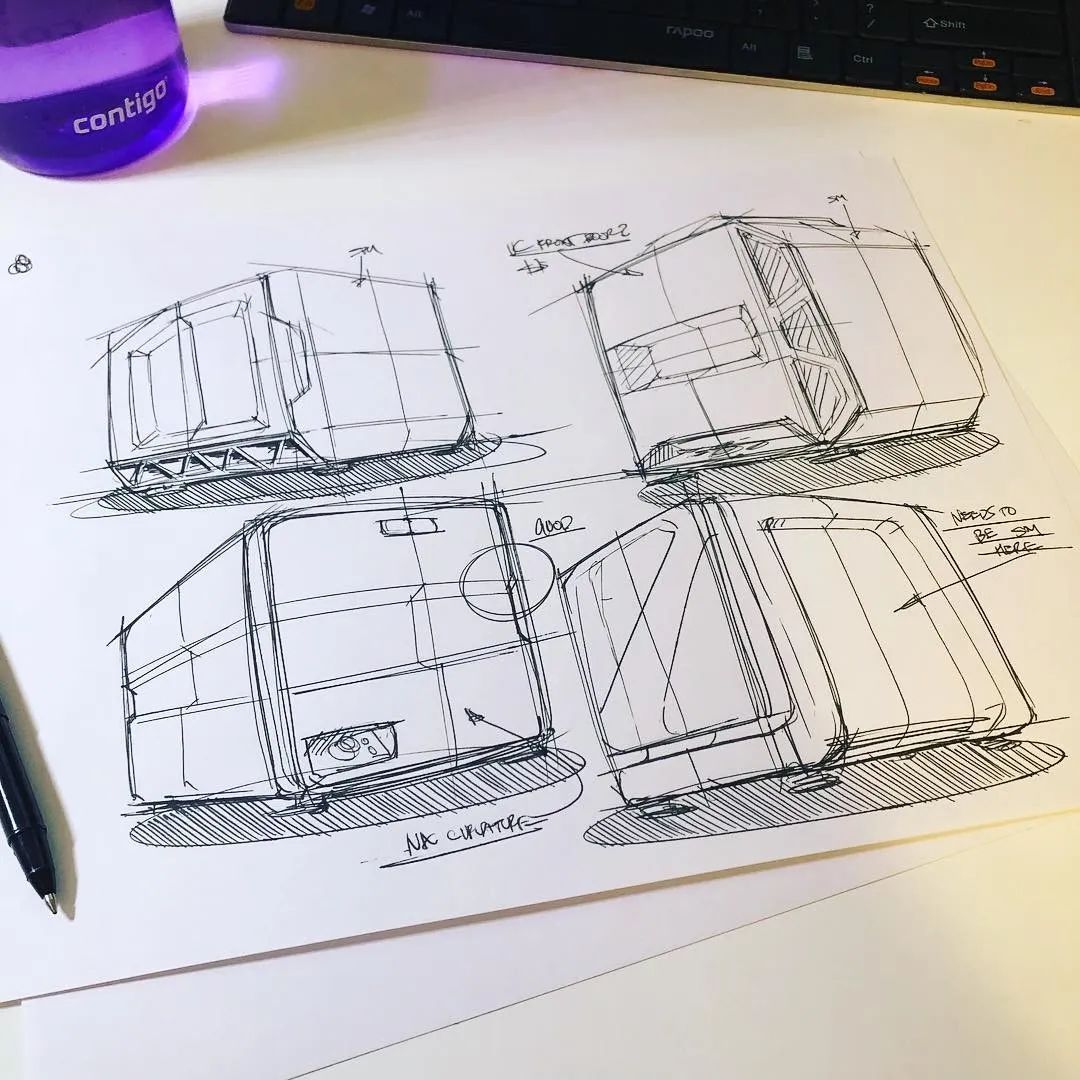 「远川绘-手绘素材第398天」线稿草图版面临摹素材